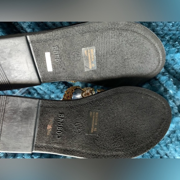 🌸BAMBOO Black & Gold Jeweled Strap Strappy Sandals in box.New! 4 sizes. - Picture 5 of 6